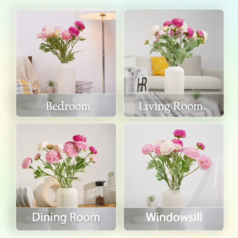 BARKOMA® Peony Bouquet — 20 Stems (≈60 Heads), 50 cm, Bendable Stems for Wedding & Home Décor (Vase Not Included)