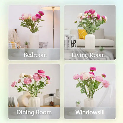 BARKOMA® Peony Bouquet — 20 Stems (≈60 Heads), 50 cm, Bendable Stems for Wedding & Home Décor (Vase Not Included)