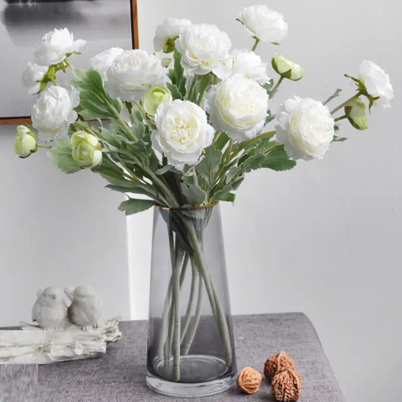 BARKOMA® Peony Bouquet — 20 Stems (≈60 Heads), 50 cm, Bendable Stems for Wedding & Home Décor (Vase Not Included)
