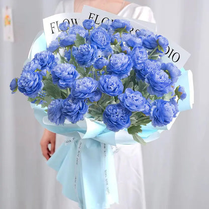 BARKOMA® Peony Bouquet — 20 Stems (≈60 Heads), 50 cm, Bendable Stems for Wedding & Home Décor (Vase Not Included)